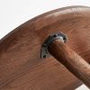 (SINGLE) Center Table Low Table 100% Solid Oak Wood Top Plate Desk Pebble Shaped Natural Wooden Coffee Table Width 58 x Depth 40 x Height 85 cm Desk W