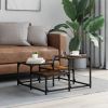 Coffee Table Smoked Oak 26.8"x26.8"x15.7" Engineered Wood
