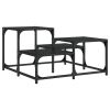 Coffee Table Black 26.8"x26.8"x15.7" Engineered Wood