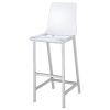 Clear and Chrome Bar Stools (Set of 2)