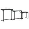 Nesting Coffee Tables 3 pcs Black Engineered Wood