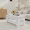 Coffee Table High Gloss White 40.2"x21.7"x16.5" Engineered Wood