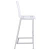 Clear and Chrome Bar Stools (Set of 2)