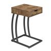 Antique Nutmeg and Gunmetal Hi-tech Accent Table
