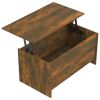 Coffee Table Smoked Oak 40.2"x21.9"x20.7" Engineered Wood
