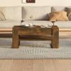 Coffee Table Smoked Oak 40.2"x21.7"x17.7" Engineered Wood