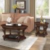 Living Room Coffee Table Set, Coffee Table & Two End Side Table 3-Piece Set for Office, Living Room, Apartment, Small Space, Easy Assembly