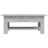 Coffee Table Concrete Gray 40.2"x21.7"x16.5" Engineered Wood