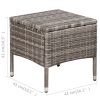 3 Piece Bistro Set Poly Rattan Gray