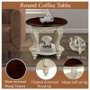 Living Room Coffee Table Set, Coffee Table & Two End Side Table 3-Piece Set for Office, Living Room, Apartment