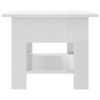 Coffee Table High Gloss White 40.2"x21.7"x16.5" Engineered Wood