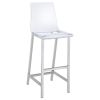 Clear and Chrome Bar Stools (Set of 2)
