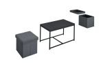 Murph 35" Black Wood Grain 3 Piece Coffee Table Set