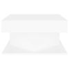 Coffee Table White 22.4"x22.4"x11.8" Engineered Wood