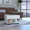 Luanda Lift Top Coffee Table, Casters, One Shelf