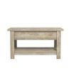 Wood Rectangular Lift Coffee Table; Driftwood Gray