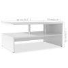 Coffee Table Engineered Wood 35.4"x23.2"x16.5" White