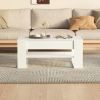 Coffee Table White 40.2"x21.7"x17.7" Engineered Wood
