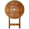 3 Piece Folding Bistro Set Solid Eucalyptus Wood