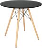 31.5" Round Dining Table Kitchen Table White Dining Table with White MDF desktop and Solid wood legs .Modern Style Coffee Table Leisure Dining Room Ro