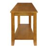 Contemporary Oak Finish Chairside Table with Lower Shelf Wedge Shape Wooden Furniture 1pc Side Table