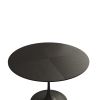 47.24"Modern Round Dining Table,Four Patchwork Tabletops with Black Color Solid Wood Grain Table Top,Metal Base Dining Table