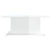 Coffee Table High Gloss White 40.2"x21.9"x15.7" Engineered Wood