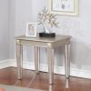 Barent Contemporary Wood 3-Piece Coffee Table Set with Mirrored Legs, Champagne