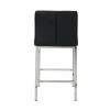 Modern Design High Counter Stool Electroplated leg Kitchen Restaurant black pu Bar Chair(set of 2)