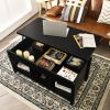 Wood Lift Top Coffee Table with Storage Lower Shelf