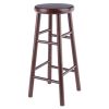 Shelby 2-Pc Swivel Seat Bar Stool Set; Walnut