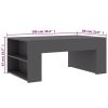 Coffee Table Gray 39.4"x23.6"x16.5" Engineered Wood