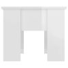 Coffee Table High Gloss White 31.1"x19.3"x16.1" Engineered Wood