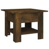 Coffee Table Smoked Oak 21.7"x21.7"x16.5" Engineered Wood