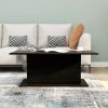 Coffee Table Black 40.2"x21.9"x15.7" Engineered Wood