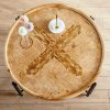Gexpusm Wood Coffee Table; Natural Wood Coffee Table; Solid Wood Center Large Coffee Table for Living Room