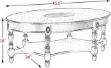 Gexpusm Oval Coffee Tables; Natural Wood Coffee Table; Round Solid Wood Center Large Panel Coffee Tables for Living Room; with Storage Cherry Red 46x2