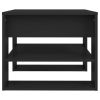 Coffee Table Black 21.9"x21.7"x17.7" Engineered Wood