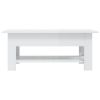 Coffee Table High Gloss White 40.2"x21.7"x16.5" Engineered Wood