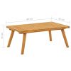 Patio Coffee Table 35.4"x21.7"x13.8" Solid Acacia Wood