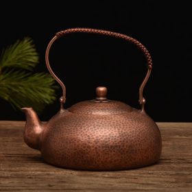 Color: Distressed, capacity: 1.8L - Pure Purple Handmade Copper Kettle