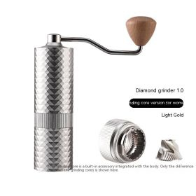 Specifications: 1.0Versatile Light Gold - Manual Grinding Machine Diamond Coffee Bean Grinder