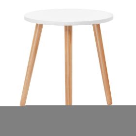 16 Inch Modern Round Coffee Table - Color: White