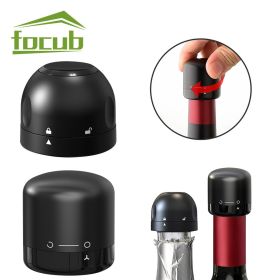 2/3 Pack Vacuum Red Wine Bottle Cap Stopper Silicone Sealed Champagne Leak-proof Retain Freshness Wine Plug Gift for Wine Lovers (color: Champagne 2 Packs)