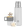 Healter 850ml Travel Vacuum Flask;  Water Thermos Bottle for Coffee;  Built-in Lid Cup;  Stainless Steel;  Thermal Tea Mug;  Sport Bottles