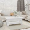 Coffee Table White 40.2"x21.7"x16.5" Engineered Wood
