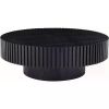 Round Coffee Table Wood End Tables for Living Room,Modern Circle Fluted Drum Side Tables, Easy Assembly,minimalist Coffee Table