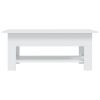 Coffee Table White 40.2"x21.7"x16.5" Engineered Wood