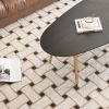 Modern Solid Wood Coffee Table Small Household Simple Home Tea Table Creative Oval Small Coffee Table for Living Room