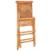 3 Piece Bistro Set with Gray Cushions Solid Teak Wood